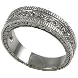 14k Gold 6 MM Vintage Style Men's Wedding Band