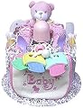 1 Tier Girl's Diaper Cake