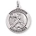 Sterling Silver St Michael Medal and 20-inch Chain