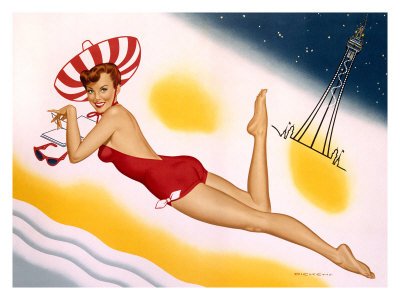LNER Blackpool Pin Up Girl Giclee Poster Print, 60x44