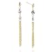 Jewelry : 10K Two Tone Beads and Chain and Dangle Earrings