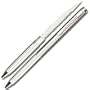 Silver Ink Pen Letter Opener Knife with Serrated Blade