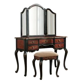 Powell Canton Vanity, Mirror and Bench