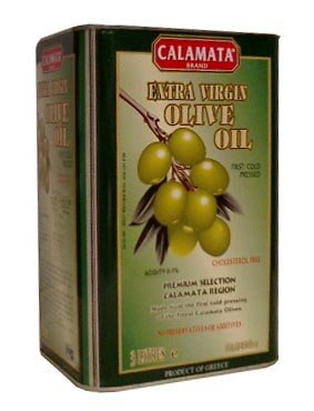 Extra Virgin Olive Oil - First Cold Pressed, Green Can, 3L by parthenonfoods.com