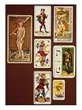 0 the Fool, Seven Tarot Cards from Different Packs Art Giclee Poster Print, 18x24