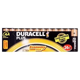 Duracell Plus MN1500 Alkaline AA Batteries - 24-Pack