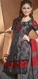 Bollywood Grey Jacquard Crepe Salwar Kameez Unstitched Dress Material with Dupatta