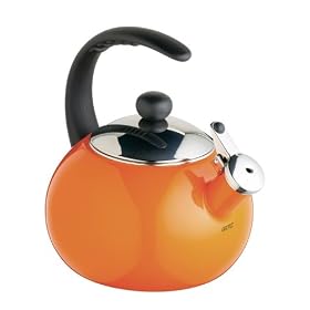 Kitchen Craft Lunar Whistling Kettle - Orange - 1.8 Litres