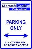 MCP PARKING ONLY computer street sign