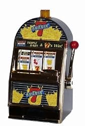 Burning 7's Slot Machine Bank W/ Spinning Reels