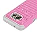 Galaxy S7 Edge Case, EC Hybrid Dual Layer Diamond Studded Bling Crystal Rhinestone Protective Case Cover for Samsung Galaxy S7 Edge (Pink+Grey)
