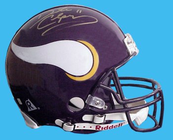 Dante Culpepper Hand Signed Vikings Helmet