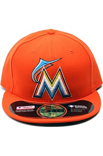 MLB Florida Marlins Authentic On Field Cap (Orange, 778)