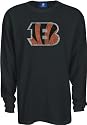 Cincinnati Bengals Black Faded Logo Long Sleeve Thermal Waffle Shirt