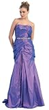 IMAGE OF Strapless Taffeta Prom Dress Long Gown #724 (16, Purple)