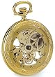 Pocket Watch - Jacques du Manoir Brass Case Open Skeleton Watch