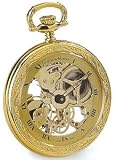 Pocket Watch - Jacques du Manoir Brass Case Open Skeleton Watch