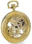 Pocket Watch - Jacques du Manoir Brass Case Open Skeleton Watch