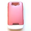 RIM Blackberry Storm 9530 Thunder 9500 Rubberized Protector Hard Case Slider Cover Two Tone White & Pink