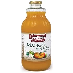 Lakewood Organic Mango Juice - Package Contains SIX 32oz Bottles