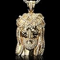 ICED OUT Gold Plated CZ Hip Hop Religious Jesus Pendant