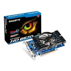 Gigabyte ATI 6670 HD 820MHZ Graphics Card (1GB, 128-bit, HDMI, DVI-D, VGA, PCI Express 2.1)