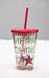 Insulated Cup w/Straw 17oz & Twist Off Lid, Merry Christmas