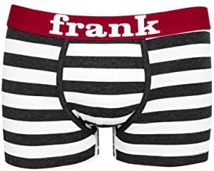 John Frank Men's JFB94 Boxer Brief 100% Cotton Seamless Stretchable Underwear X-Large Antra\White