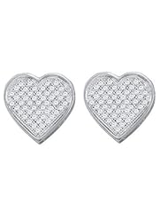 0.30CTW DIAMOND HEART EARRINGS