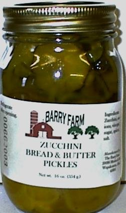 Zucchini Bread and Butter Pickles by Barry Farm
