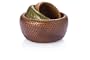 Bambu Double Wall Nesting Baskets, Set of 3, Brown