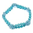 FOJO's Carved Turquoise Flower Stretch Bracelet