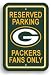 Green Bay Packers Fan Only Parking Sign 12X18 NFL