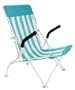 MAC Sports C814S-B/W Beach Comber Chair with Armrest, Blue/White