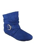 Suede Buckle Slouch Boot