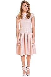 Modest Polyester/Spandex Houndstooth Print  Dress