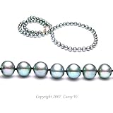 Single Strand 22 Inch 7-8mm Black Freshwater Cultured Pearl Necklace