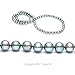 Jewelry : Single Strand 22 Inch 7-8mm Black Freshwater Cultured Pearl Necklace