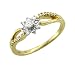 14k Two-Tone Gold Diamond Wedding Engagement Ring / Band, Size 7.5 (HI, SI-I, 0.20 carat)
