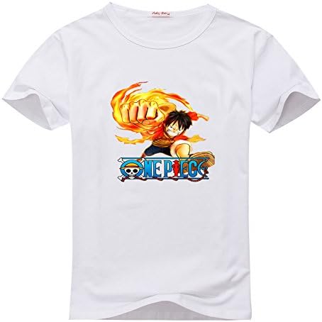 AaronSanders Little Kids One Piece Cartoon White T-shirts Size S(4Y-5Y)