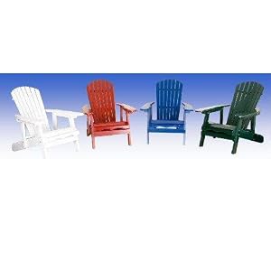 Blue Wood Adirondack Chair by