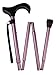 Ez2care Classy Adjustable Folding Cane with Carrying Case, Champagne Pink