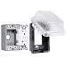 Taymac MKG410C Weatherproof Cover and Protected Receptacle Outdoor GFCI Outlet Kit with Box, Clear
