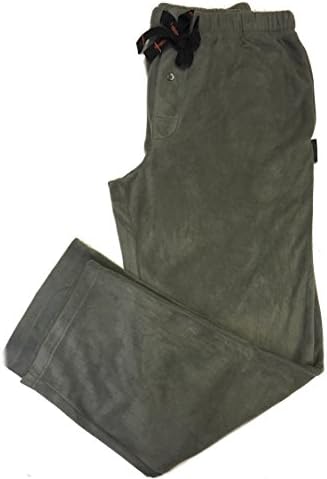 Reebok Men's Fleece Lounge Pants with Drawstring and Pockets (M, Gray)