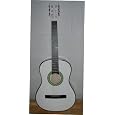 38 Inch Steel String Acoustic Guitar - White Color