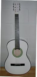 38 Inch Steel String Acoustic Guitar - White Color