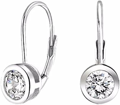 Eudora Collection Elegance Diamante CZ Earrings Micro-inserts AAA Zircon White Gold Plated Jewelry