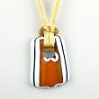Limited Edition Murano Glass Pendant - Kalahari (Orange, White and Blue)