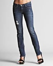 Distressed Straightleg Jean - PETITE
