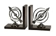 Elegant Silver Chrome Finish Executive Armillary Bookends 7"